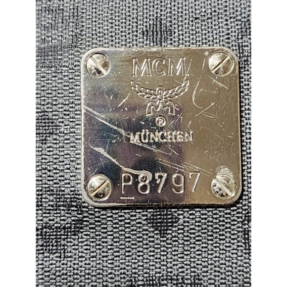 Authentic MCM Visetos Laptop Bag Grey/Black - Picture 6 of 14